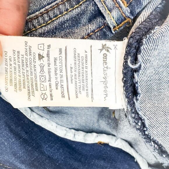 One Awesome Skinnies Super Low Waist Short Rise Ripped Denim Jeans Size 28 - Picture 8 of 10